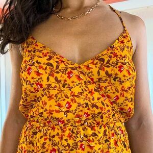 Floral spaghetti strap long dress